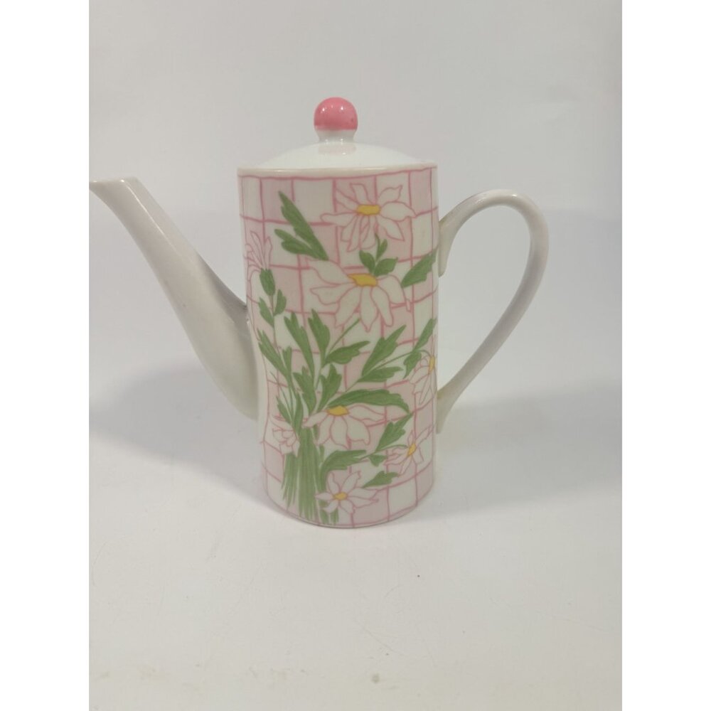 Mini Tea Pot Franci Villa Vanilla Daisies Taste Setter Vintage Palm Beach Regenc - Picture 2 of 13